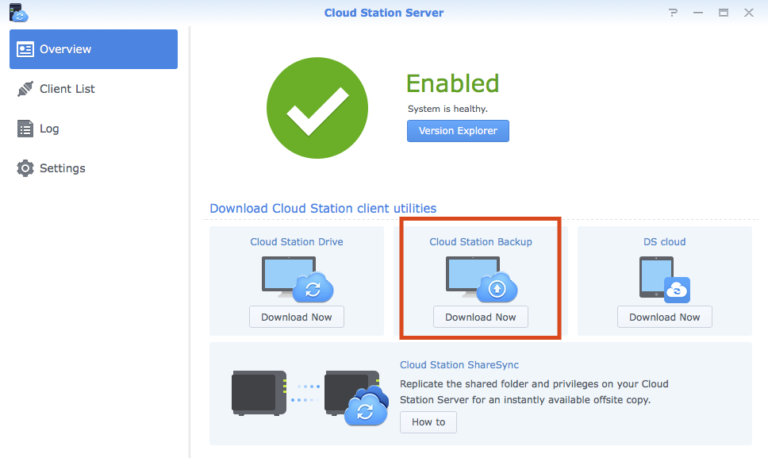 synology cloud station backup connection failed