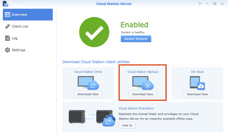 synology cloud station backup invalid username